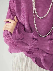 Luxury  Accordion Pleats Blouse