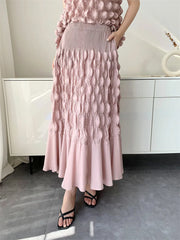 Truly Plissé Bubble Top & Skirt Set