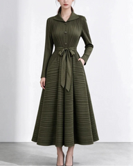 Luxury Plisse Midi Oversized Dress