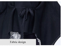 Luxe Black Wrap Top & Pleated Skirt Set