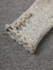 Luxury Collarless Tweed Blazer
