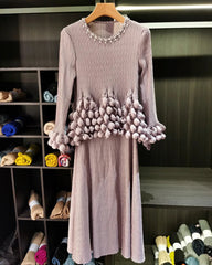 Luxury Bubble Pleated Dress