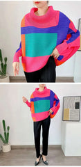 Luxury Pleats Turtleneck Top