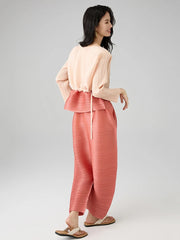 Luxe Plissé Harem Pant Set