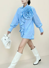 Luxury Floral Appliqué Blouse