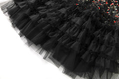 Luxury Tulle Embroidered Dress