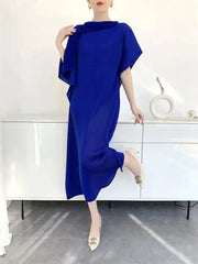 Pleated Tunic Short Sleeve Dress