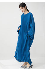 Luxury Designer Pleated Maxi Kaftan Dress