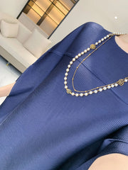 Luxury Plissé Oversized Tunic