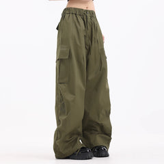 Women's Pull-On Wide Leg Baggy Cargo Pants