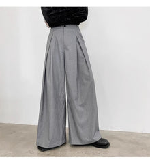 Men's Pleated Wide Baggy Pants | Luxury Streetwear