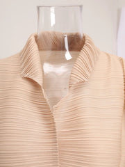 Truly Pleated Stretchy Long Coat