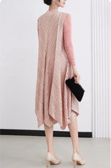 Luxury Metallic Pleats Dress