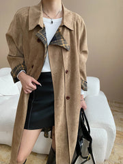 Luxe Faux Suede Reversible Coat