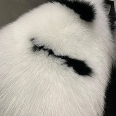 Luxury Leather Trench with Fox Fur