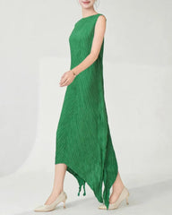 Plissé Sleeveless Dress