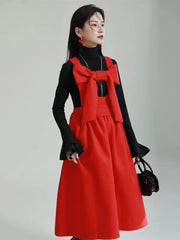 Josephine Midi Elegance Oversized Bow Dress