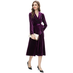 HEYFANCYSTYLE Regal Purple Velvet Coat