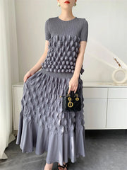 Truly Plissé Bubble Top & Skirt Set