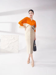 Truly Pleated Batwing Midi Dress