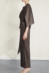 Luxury Pleated Shawl Dress
