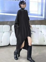 Luxury Asymmetrical Sweater Dress