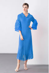 Luxury Cocktail Pleats Dress
