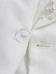 Luxury Pearl & Floral Blazer