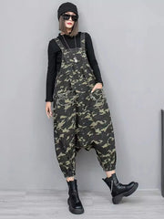 HEYFANCYSTYLE Green Camo Low Crotch Romper