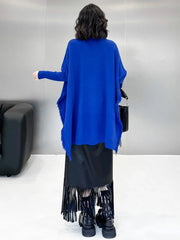 Luxury Avant-Garde Knit Poncho