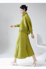 Truly Plissé Wide Leg Pant Set