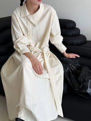 Luxe Cotton Blend Belted Dress