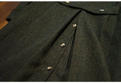 Men's Premium Wool Blend Long Trench Coat