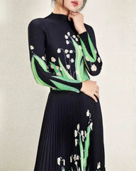 Elegant Pleated Skirt Set