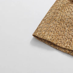 Gold Metallic Tweed Blazer