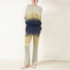 Luxury Plissé Knit Top & Pants Set