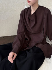 Luxury Draped Blouse Top