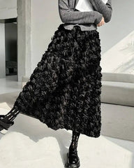 Luxury Floral Appliqué Skirt