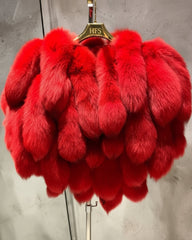 Couture Fox Fur Tail Cape