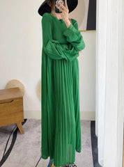 Luxury Pleats Travel Dress