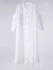 Textured Modern Pleated Dress