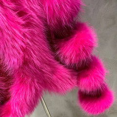 Couture Sheepskin & Fox Fur Coat