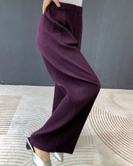 Luxury Plissé Straight Pants