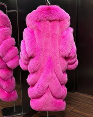 Women's Fox Fur Trench Coat