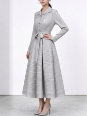 Luxury Plisse Midi Oversized Dress
