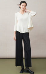 Luxe Pleated Asymmetric Top