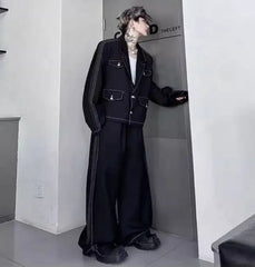 Men's Luxury Denim Blazer Pants Set