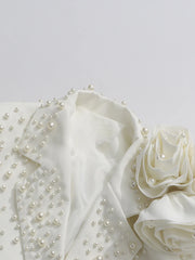 Luxury Pearl & Floral Blazer