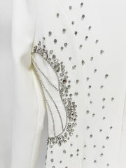 Luxury High-Neck Rhinestone Gown