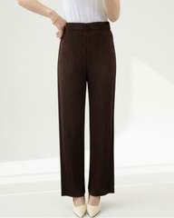 Luxury Plissé Straight Pants